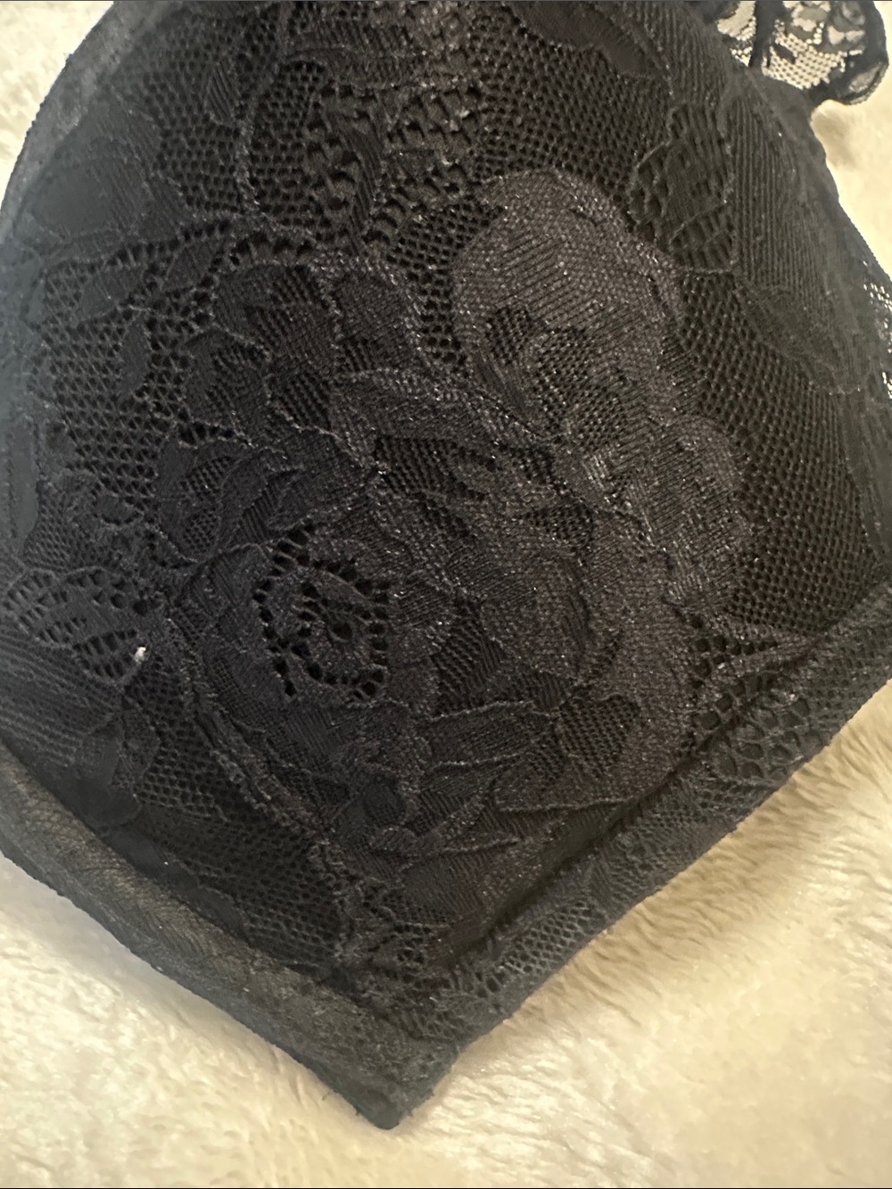 Torrid Black Lace XO Push Up Plunge Bra with Floral Overlay - Picture 13 of 14